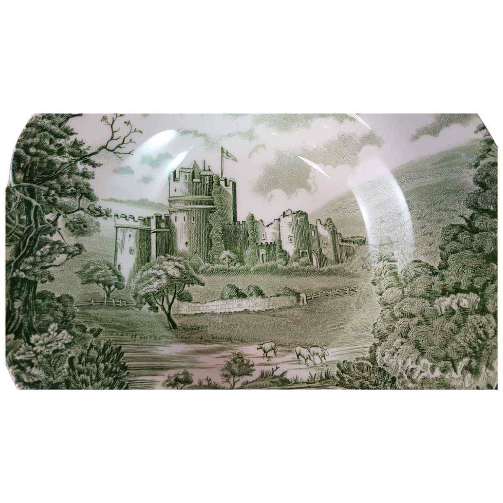 [45815135] Suppenteller 22,2 cm Johnson Bros Castle Story Grün gebraucht - sehr gut Bild 2