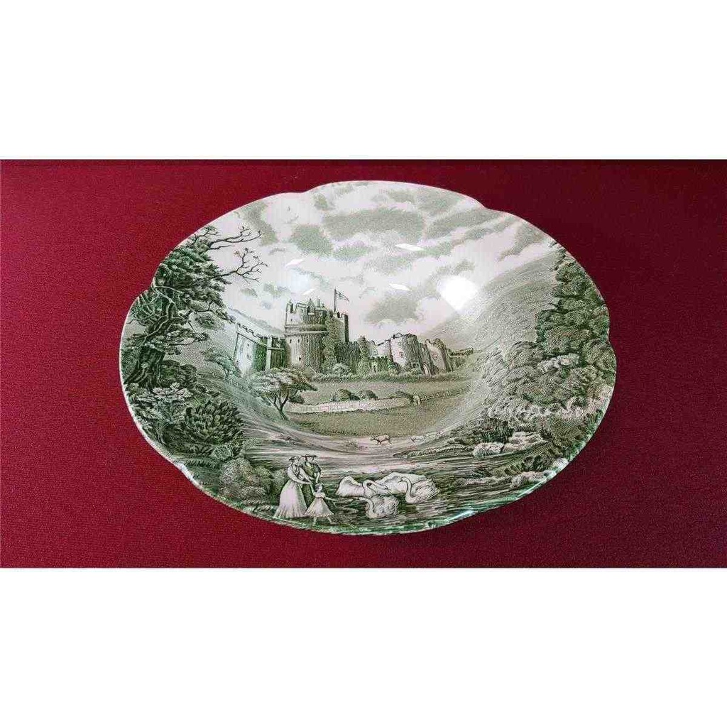 [45815135] Suppenteller 22,2 cm Johnson Bros Castle Story Grün gebraucht - sehr gut Bild 4