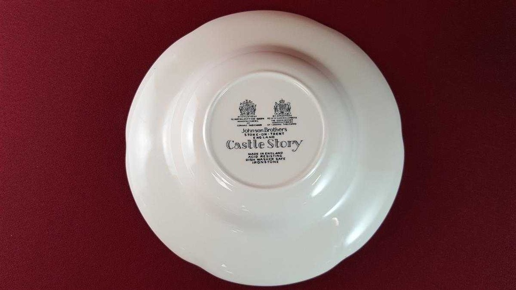 [45815135] Suppenteller 22,2 cm Johnson Bros Castle Story Grün gebraucht - sehr gut Bild 5