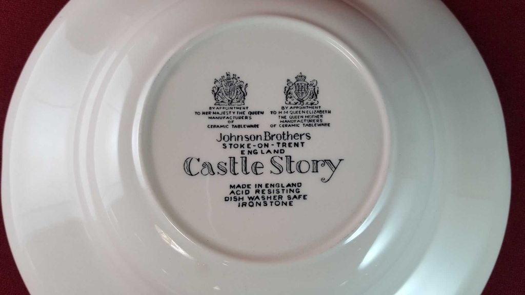 [45815135] Suppenteller 22,2 cm Johnson Bros Castle Story Grün gebraucht - sehr gut Bild 6