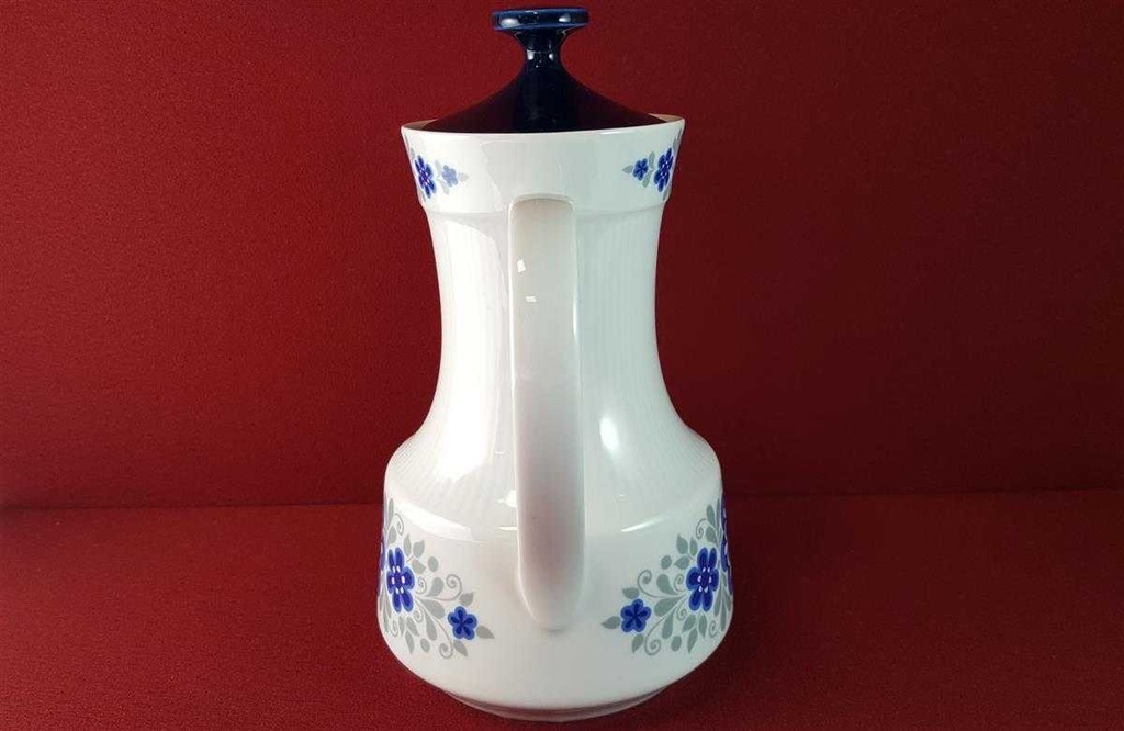[45815148] Kaffeekanne Kanne 1,45 L Mitterteich Form 870 Blumendekor blau grau Blumen gebraucht - sehr gut Bild 4