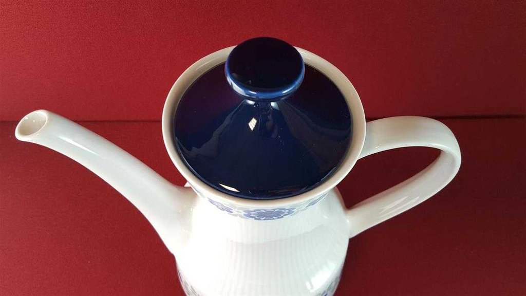 [45815148] Kaffeekanne Kanne 1,45 L Mitterteich Form 870 Blumendekor blau grau Blumen gebraucht - sehr gut Bild 7