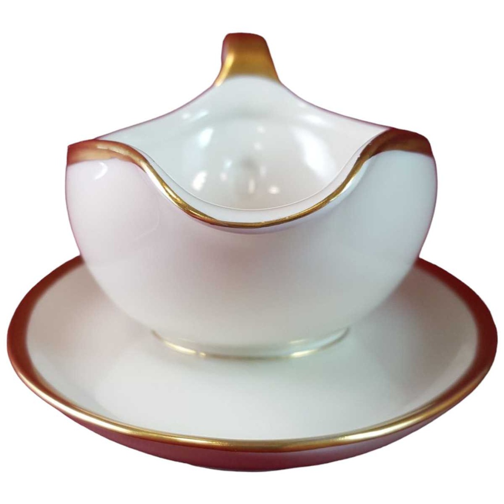 [45815150] Sauciere mit Teller Goldrand 1tlg Eschenbach Alte Formen W507 gebraucht - gut Bild 2