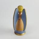 [458151537] Figur Skulptur Weha Kunst Engel singend Weihnachtsengel Flügel pastellblau H 7,2 cm Bild 3
