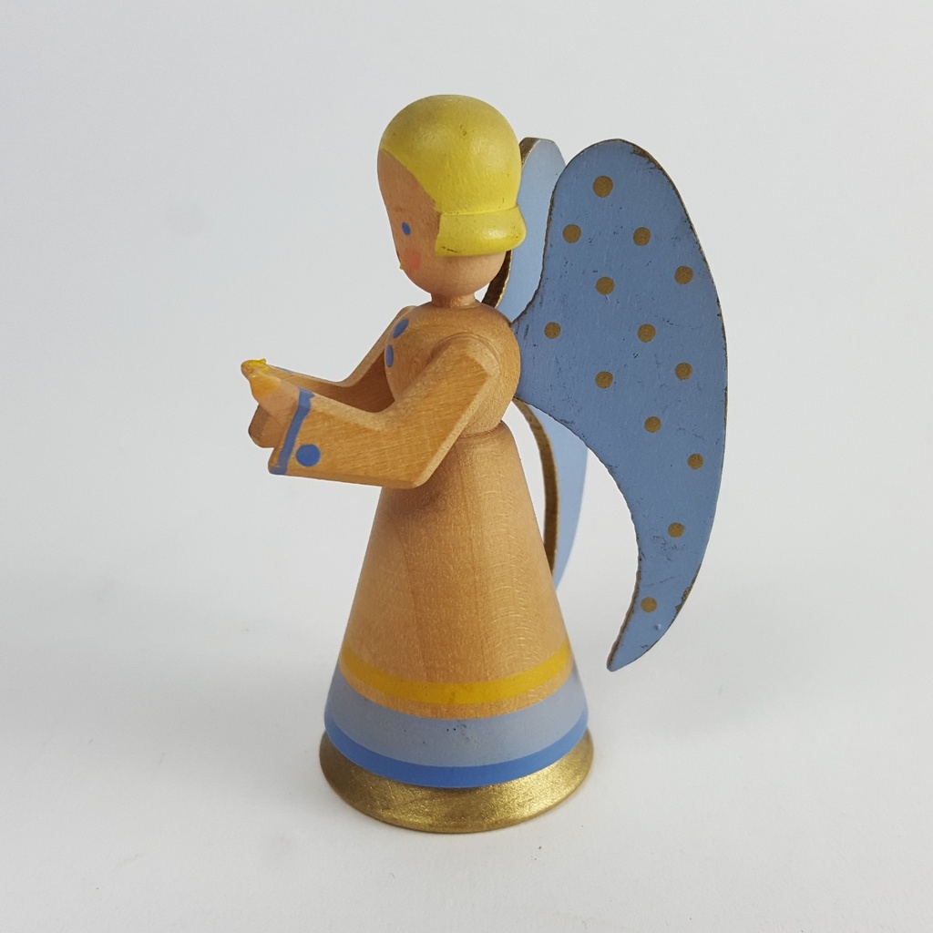 [458151537] Figur Skulptur Weha Kunst Engel singend Weihnachtsengel Flügel pastellblau H 7,2 cm Bild 4