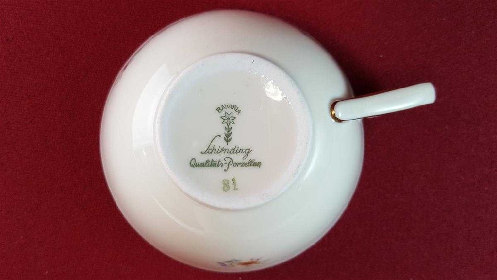[45815154] Teetasse Tasse Goldrand Schirnding Bavaria Blumendekor Blumen gebraucht - gut Bild 5
