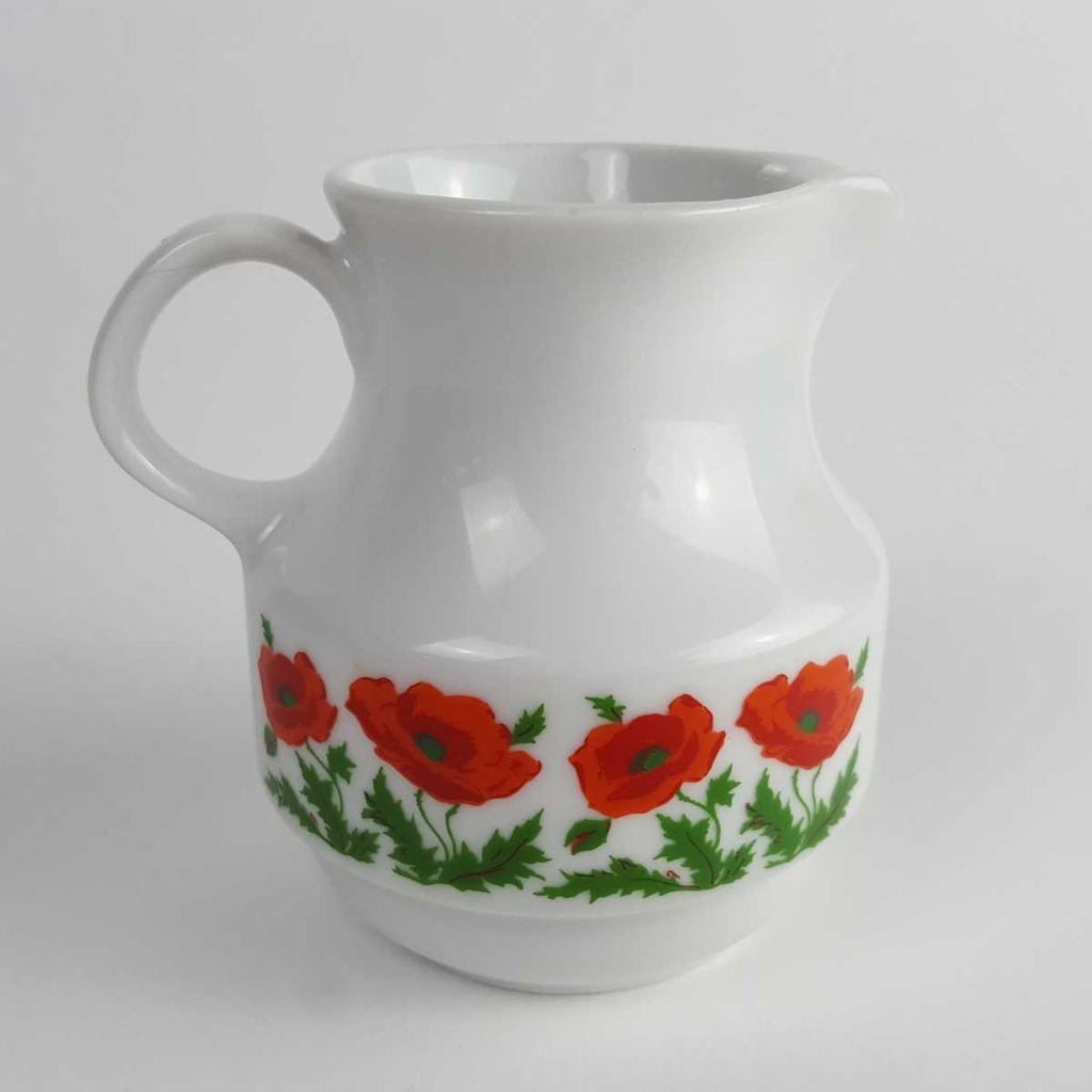 [458151541] Milchkännchen Bareuther Waldsassen Unbestimmte Formen Form 212 Mohnblume Motiv gebraucht - sehr gut Bild 3