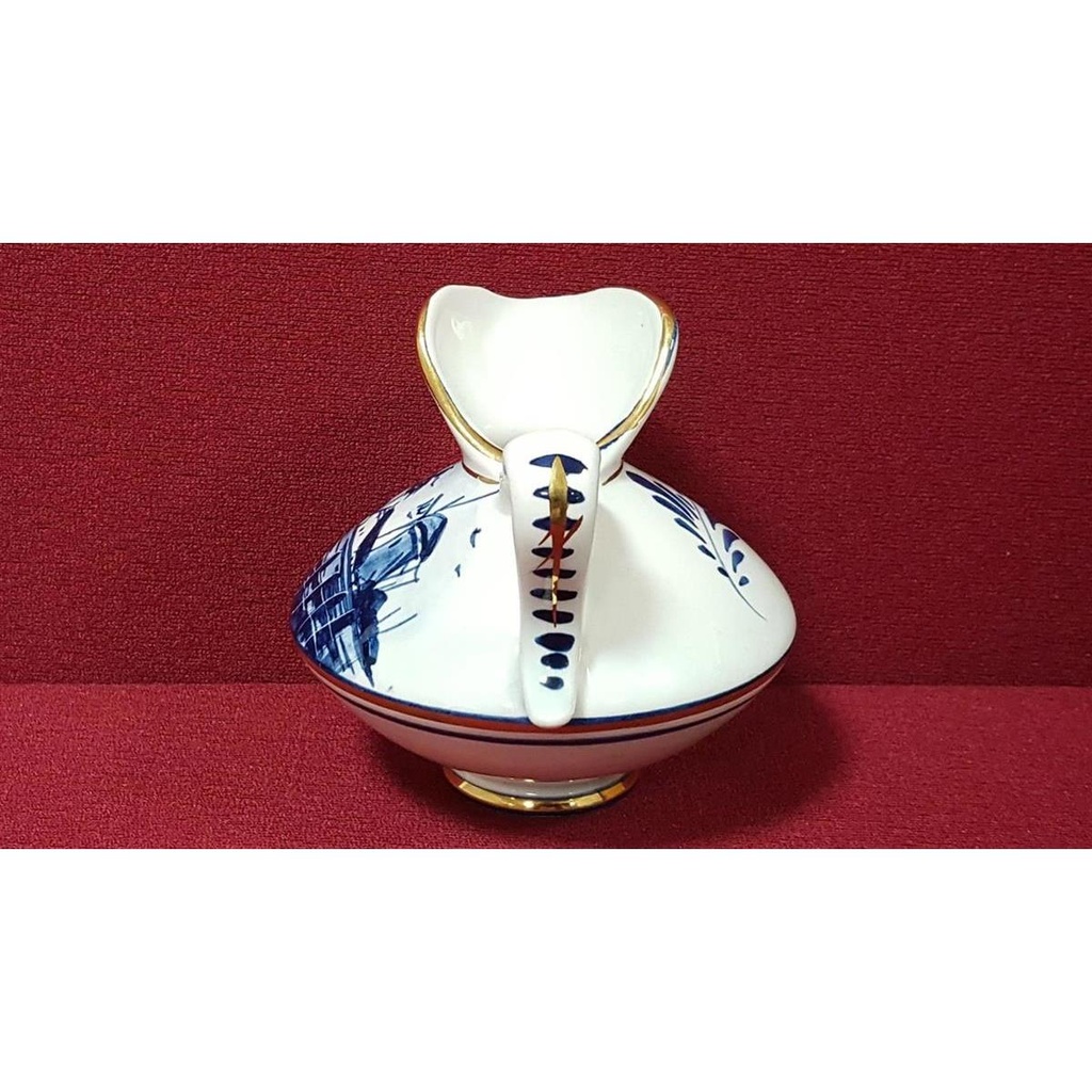 [45815156] Delfts blue Made in Holland Karaffe Kanne mit Goldrand klein H 8,6 cm Bild 4