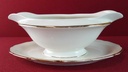[45815157] Sauciere mit Teller Golddekor Tielsch Altwasser weiß 7930 gebraucht - gut Bild 3