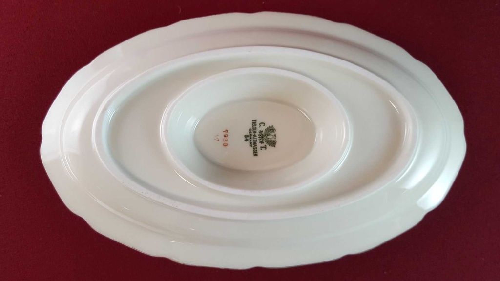 [45815157] Sauciere mit Teller Golddekor Tielsch Altwasser weiß 7930 gebraucht - gut Bild 5