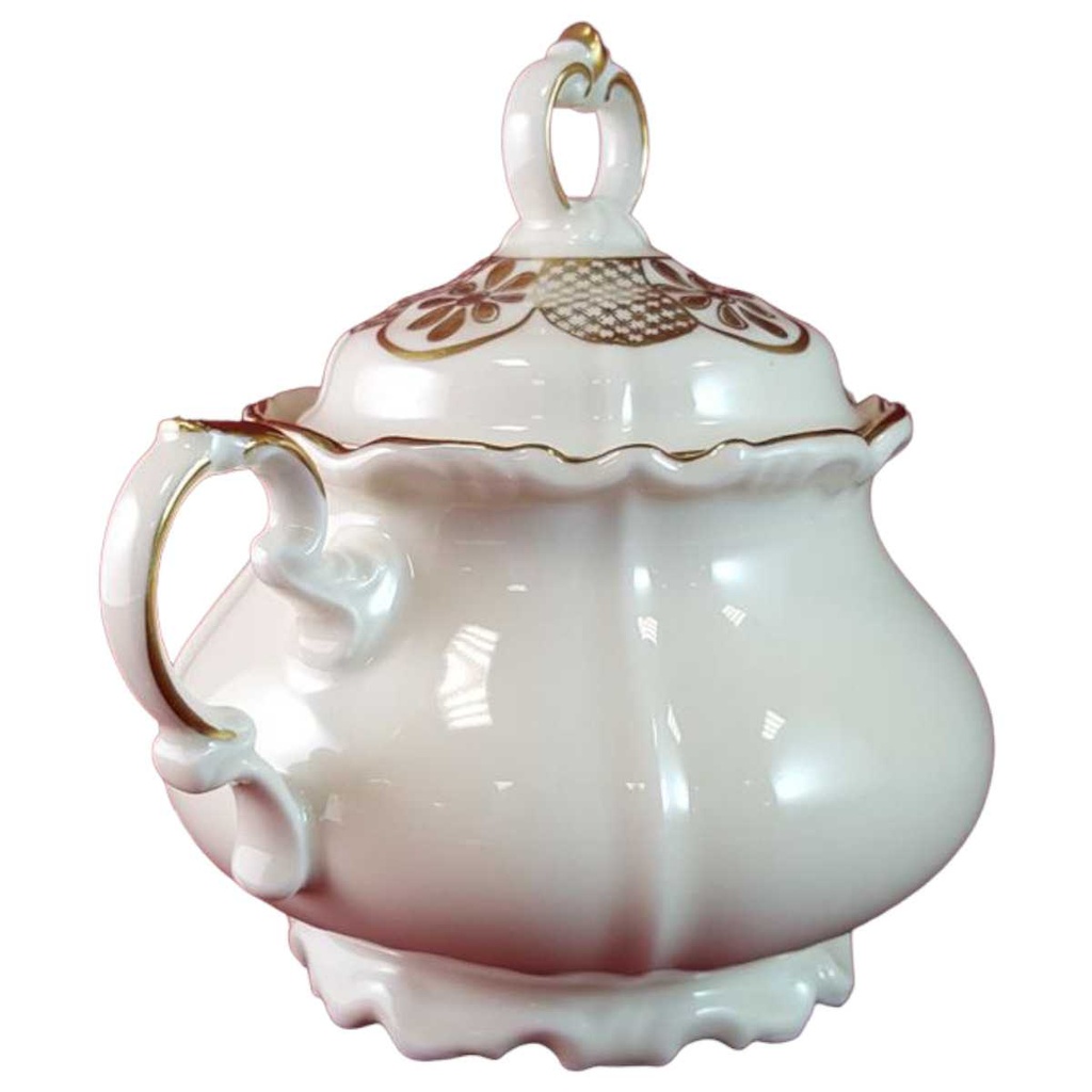 [45815169] Zuckerdose Goldrand Edelstein Bavaria Maria Theresia 15477 gebraucht - gut Bild 2