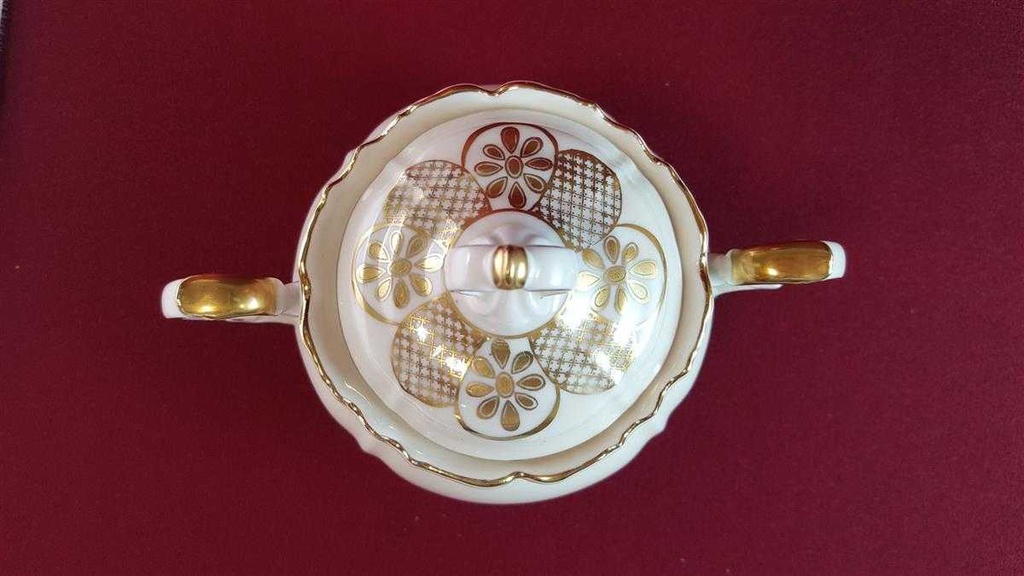 [45815169] Zuckerdose Goldrand Edelstein Bavaria Maria Theresia 15477 gebraucht - gut Bild 4