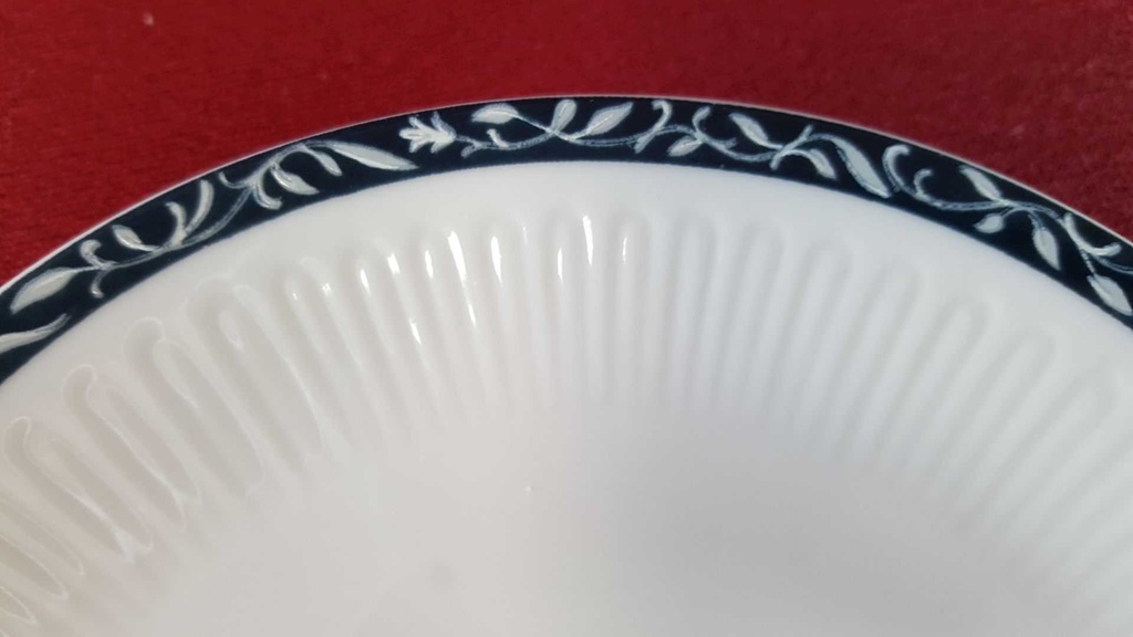 [45815185] Untertasse für Kaffee 15 cm Schaller Rheinpfalz blaues Band Rillenoptik Blau gebraucht - sehr gut Bild 3