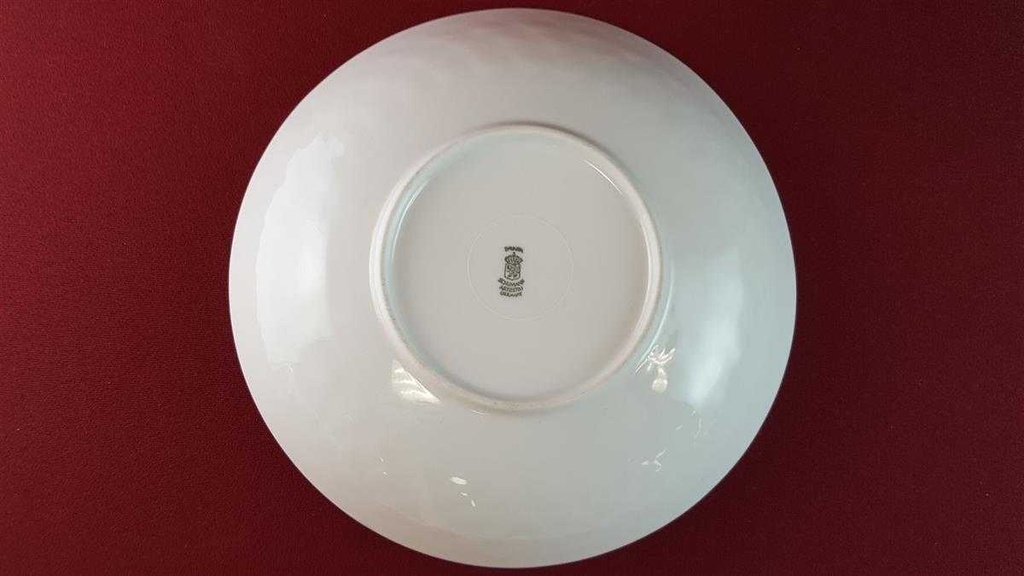 [45815234] Schale Obstschale Goldrand 25,6 cm Schumann Arzberg Tropfenreliefdekor Rote Rose mit gebraucht - gut Bild 6