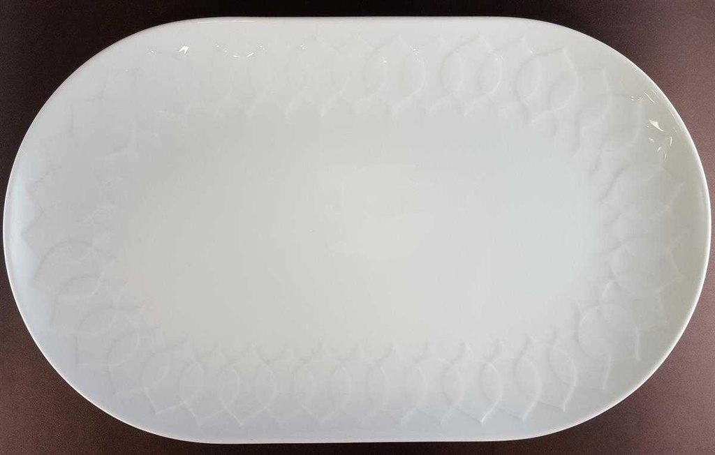 [4581524] Servierplatte Speiseplatte Fleischplatte 33,5x20,2 cm Rosenthal Lotus Weiß gebraucht - sehr gut Bild 4