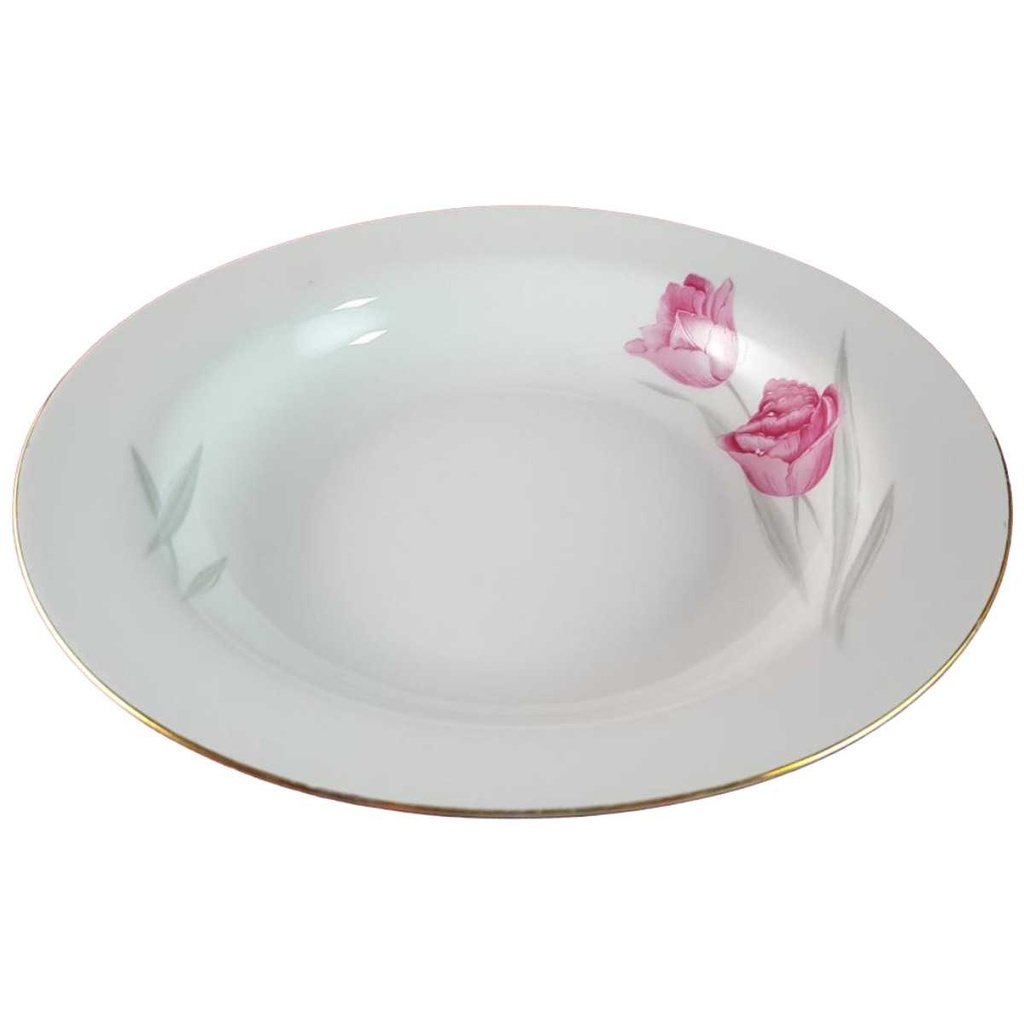 [45815243] Suppenteller Goldrand 23 cm Zeh Scherzer Rote Rose mit gebraucht - gut Bild 2