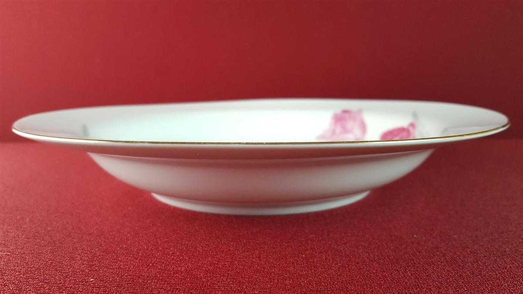 [45815243] Suppenteller Goldrand 23 cm Zeh Scherzer Rote Rose mit gebraucht - gut Bild 3