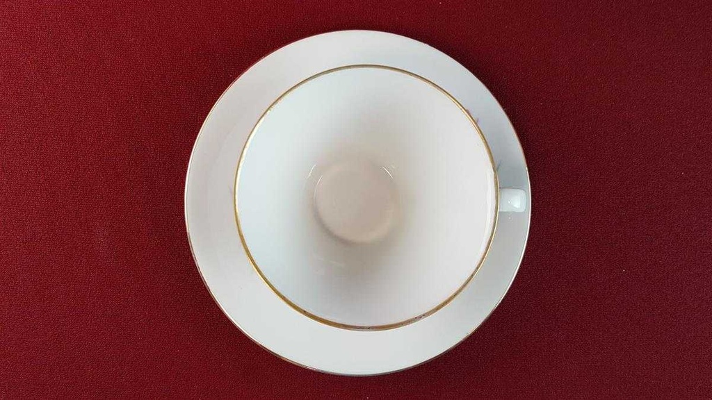 [45815246] Untertasse Kaffeetasse mit Tasse & Goldrand Zeh Scherzer Rote Rose gebraucht - gut Bild 3