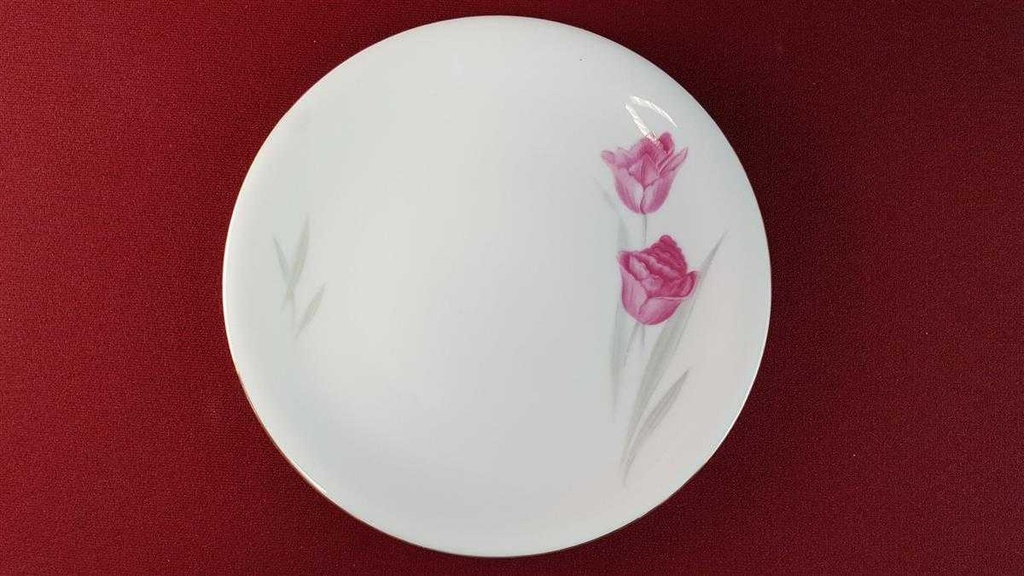 [45815247] Kuchenteller Dessertteller Frühstücksteller Goldrand 19,8 cm Zeh Scherzer Rote Rose mit gebraucht - gut Bild 3