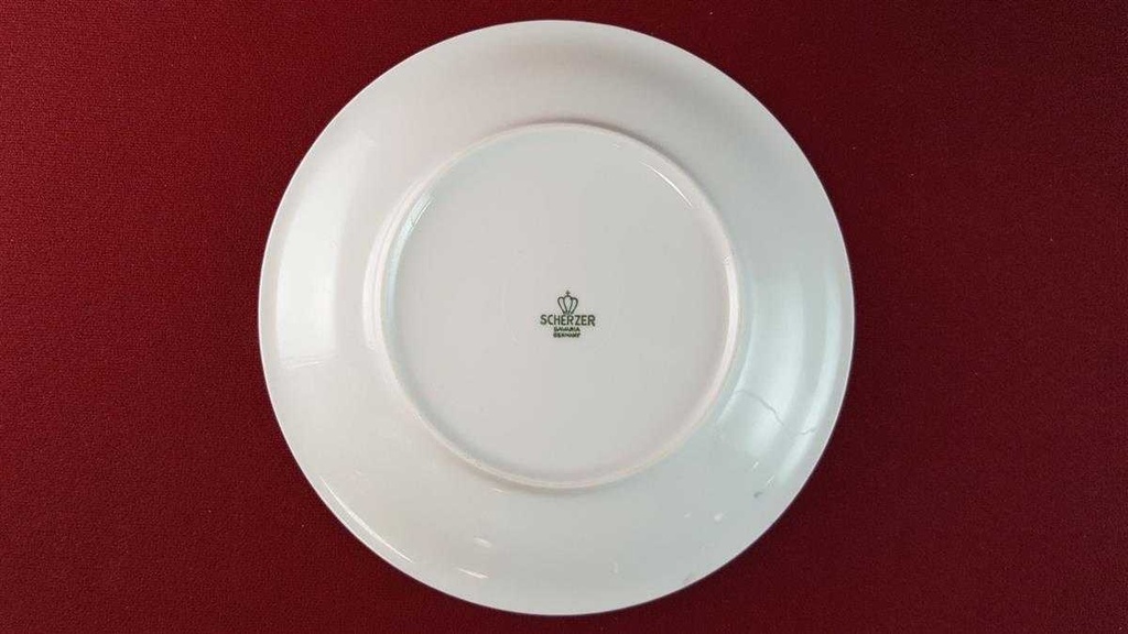 [45815247] Kuchenteller Dessertteller Frühstücksteller Goldrand 19,8 cm Zeh Scherzer Rote Rose mit gebraucht - gut Bild 5