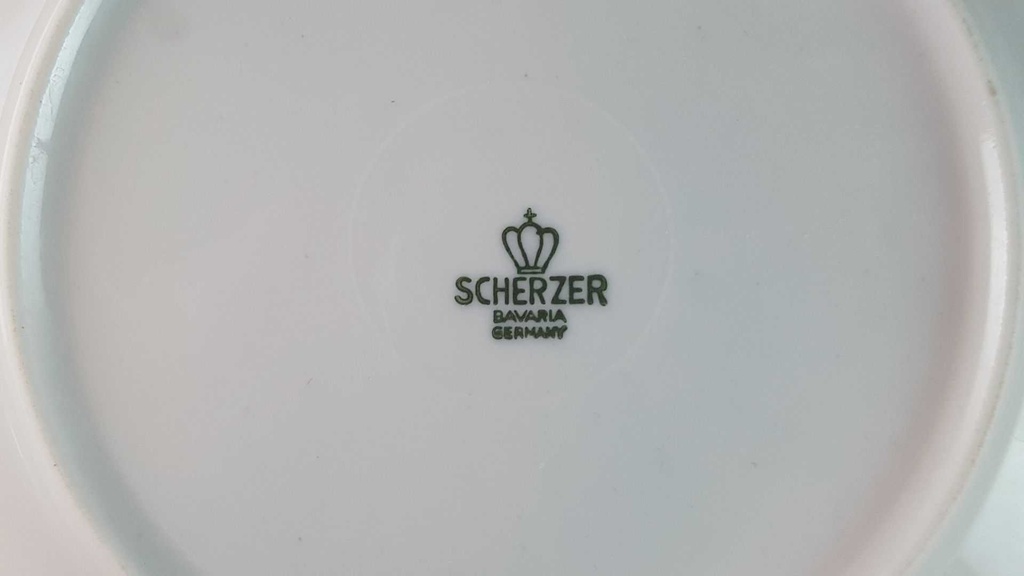 [45815247] Kuchenteller Dessertteller Frühstücksteller Goldrand 19,8 cm Zeh Scherzer Rote Rose mit gebraucht - gut Bild 6