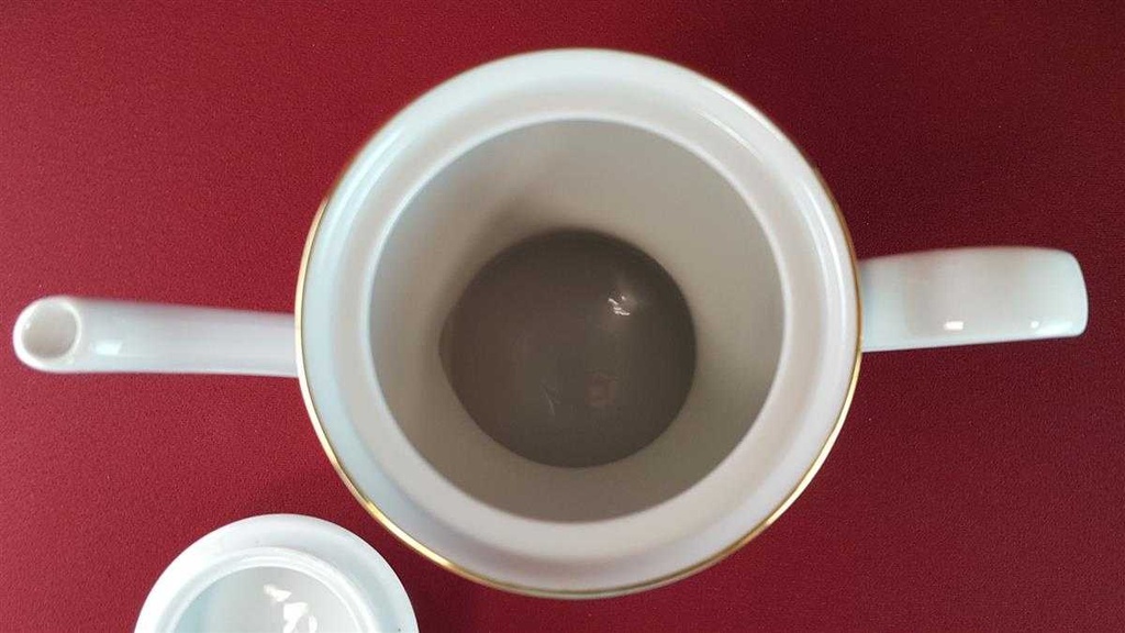 [45815249] Kaffeekanne Kanne Goldrand 1,2 L Zeh Scherzer Rote Rose mit gebraucht - sehr gut Bild 3