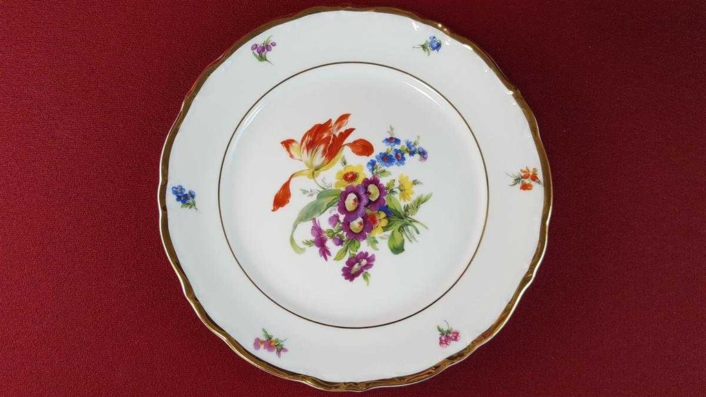 [45815254] Teegedeck Goldrand 3tlg Winterling Kirchenlamitz bunte Blumen gebraucht - sehr gut Bild 8