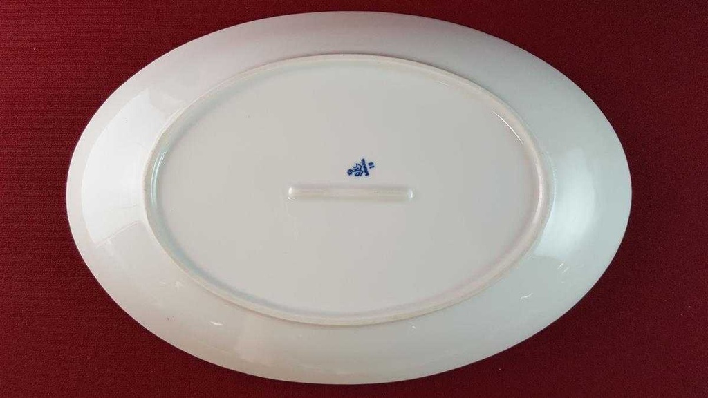 [45815256] Servierplatte Speiseplatte Fleischplatte Steakplatte 31x21 cm GKC Bavaria Zwiebelmuster Blau gebraucht - gut Bild 3