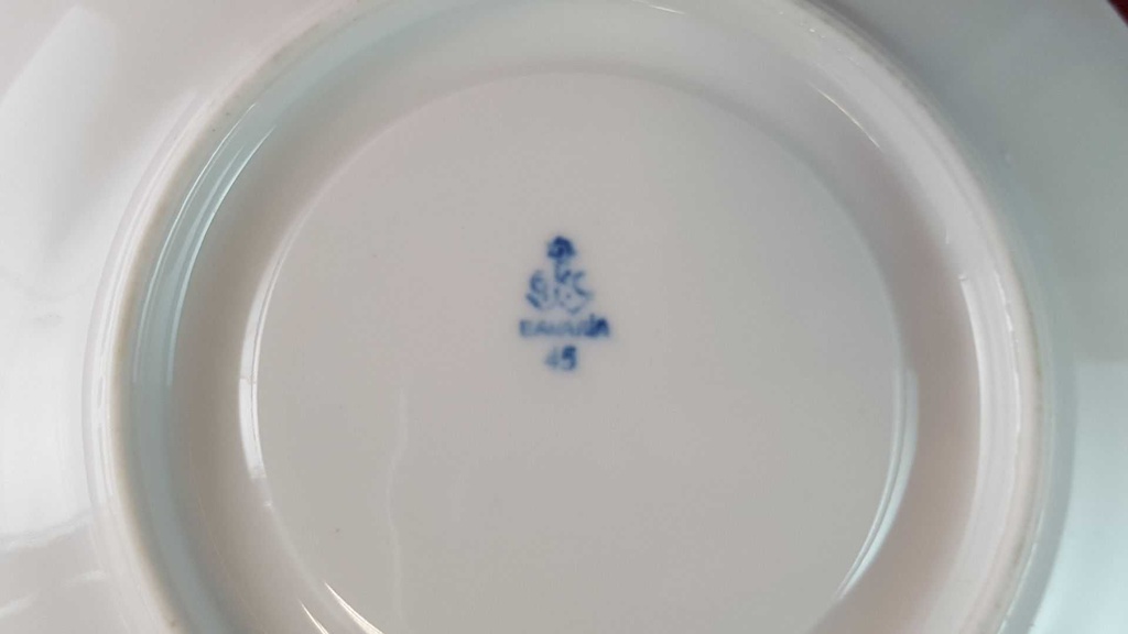 [45815262] Untertasse für Suppe 16,7 cm GKC Bavaria Zwiebelmuster Blau gebraucht - akzeptabel Bild 4