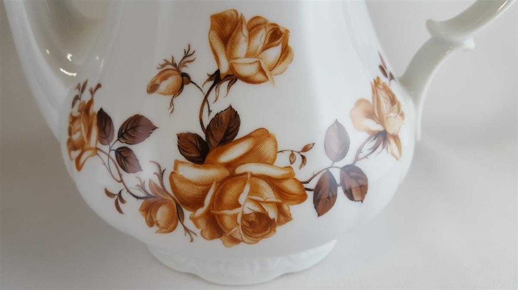 [4581527] Kaffeekanne Mitterteich Form 110 Braune Rose gebraucht - sehr gut Bild 2