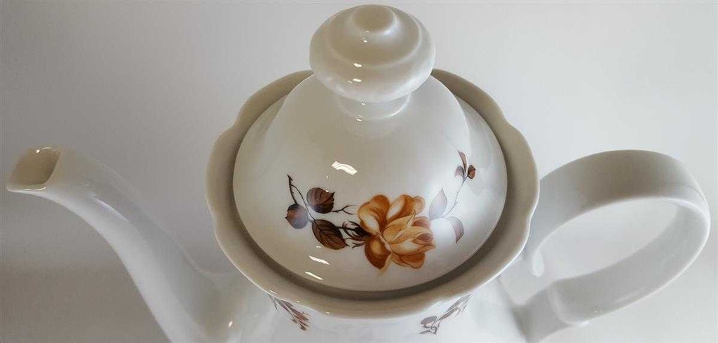 [4581527] Kaffeekanne Mitterteich Form 110 Braune Rose gebraucht - sehr gut Bild 3