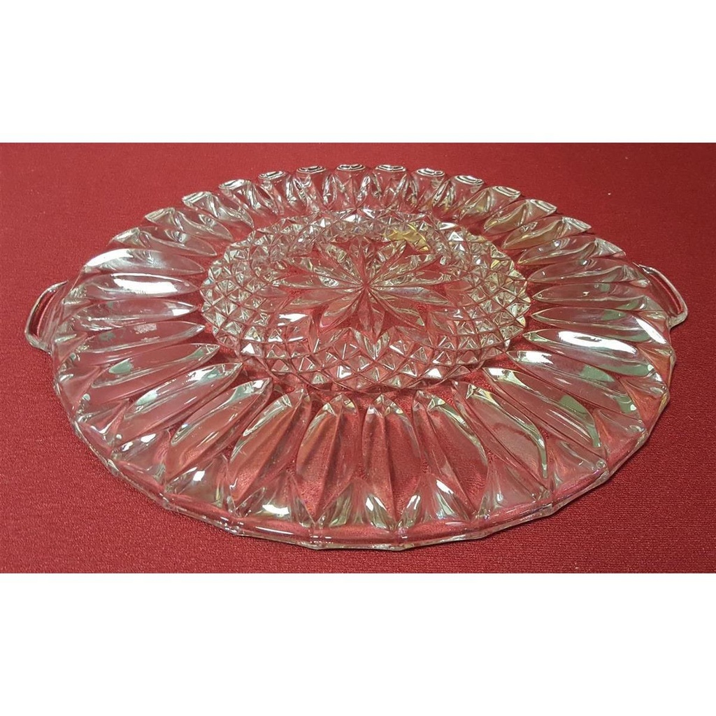 [45815282] Tortenplatte Tortenständer 30,2 cm KH Echte Bleikristal Transparent gebraucht - gut Bild 4