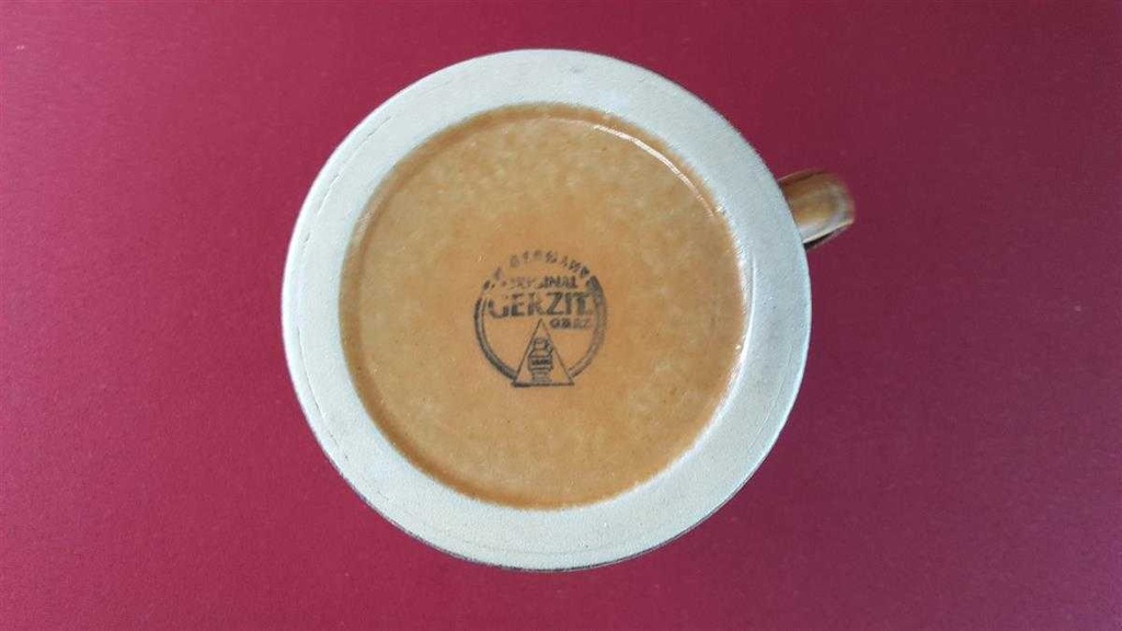 [2119105] Bierkrug mit Zinndeckel 0,5 L Gerz Gerzit gebraucht - gut Bild 8