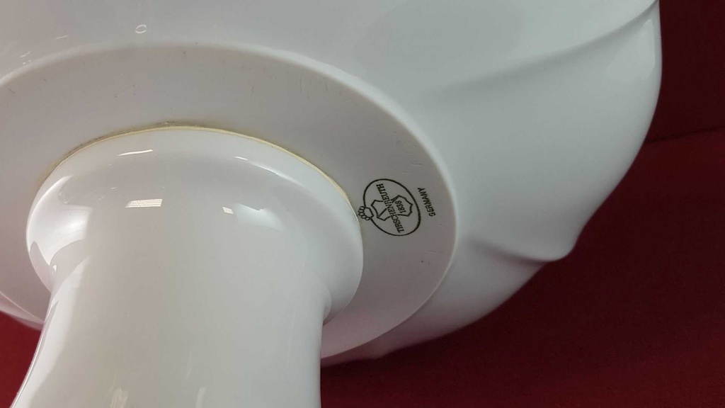 [45815307] Schale auf Fuß Konfektschale 25,5 cm Tirschenreuth Weiß gebraucht - sehr gut Bild 6