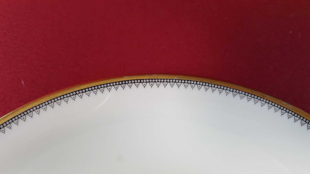 [45815315] Schüssel Goldrand 23,2 cm Eschenbach Alte Formen 010171 Schwarze Ranke gebraucht - gut Bild 3