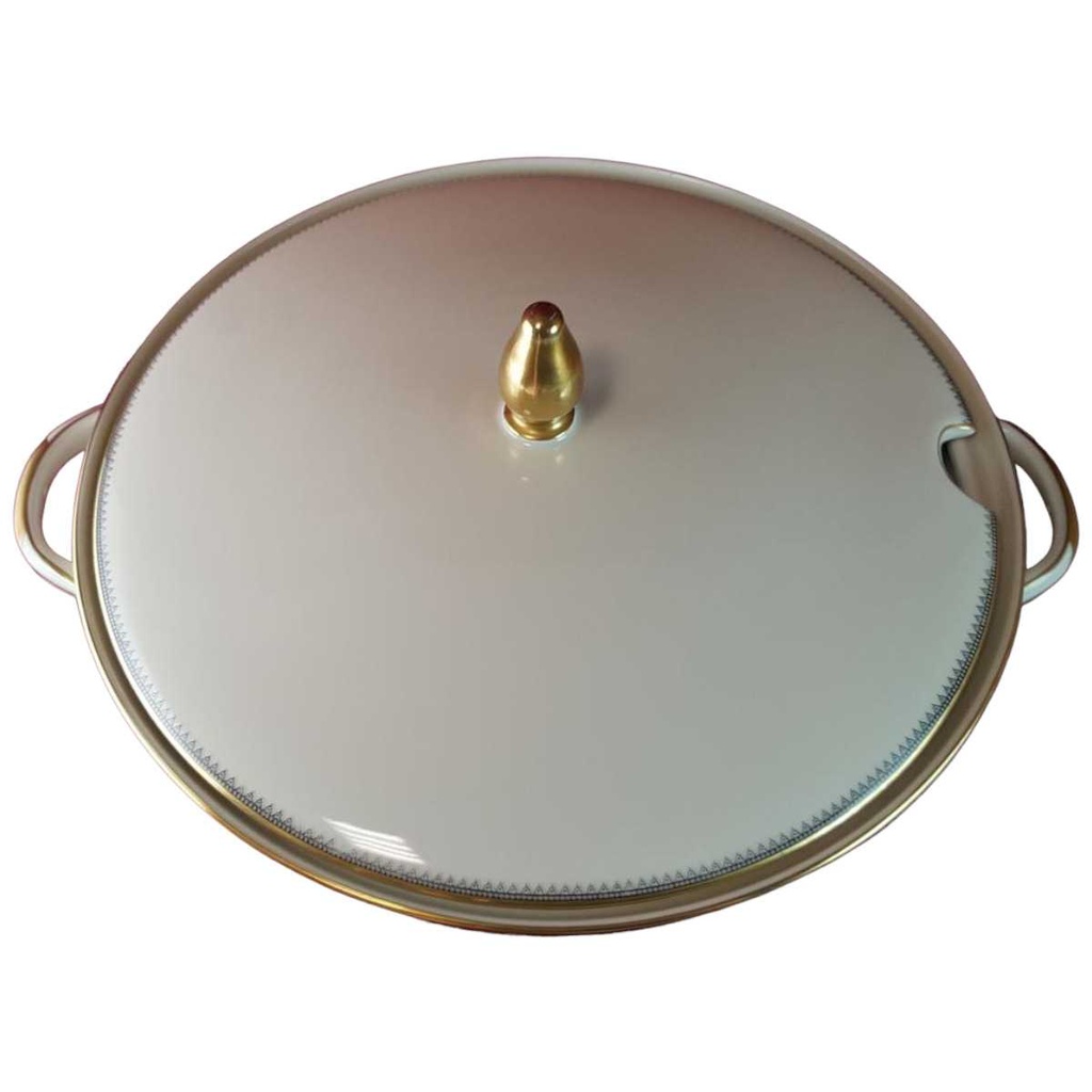 [45815322] Suppenterrine Goldrand 2,8 L Eschenbach Alte Formen 010171 Schwarze Ranke gebraucht - gut Bild 2