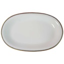 [45815323] Servierplatte Speiseplatte Fleischplatte Steakplatte Goldrand 32x20,5 cm Eschenbach Alte Formen 010171 Schwarze Ranke gebraucht - gut Bild 2