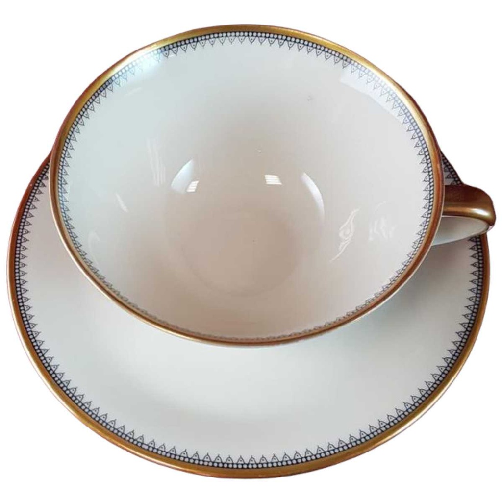 [45815324] Teetasse mit Untertasse Tasse Goldrand Eschenbach Alte Formen 010171 Schwarze Ranke gebraucht - gut Bild 2