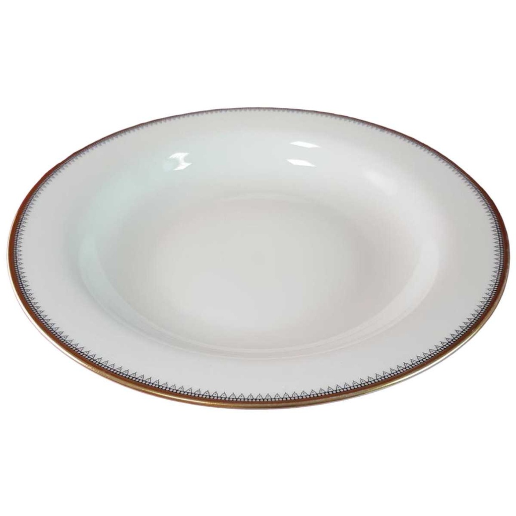[45815329] Suppenteller Goldrand 23 cm Eschenbach Alte Formen 010171 Schwarze Ranke gebraucht - gut Bild 2