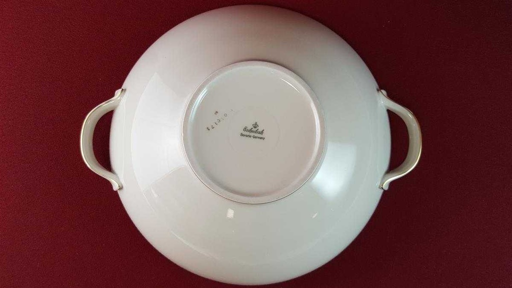 [45815334] Ragoutterrine Suppenterrine Suppenschüssel Servierschüssel Goldrand 1,2 L Eschenbach Alte Formen 010171 Schwarze Ranke gebraucht - gut Bild 9