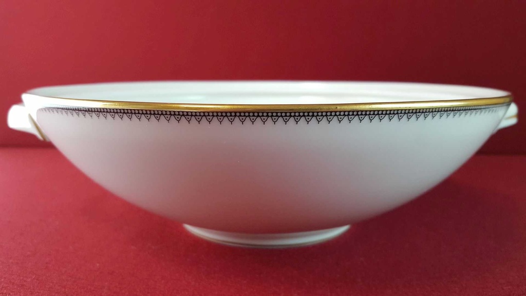 [45815335] Ragoutterrine Suppenterrine Suppenschüssel Terrine Servierschüssel ohne Deckel Goldrand 1,2 L Eschenbach Alte Formen 010171 Schwarze Ranke gebraucht - gut Bild 3