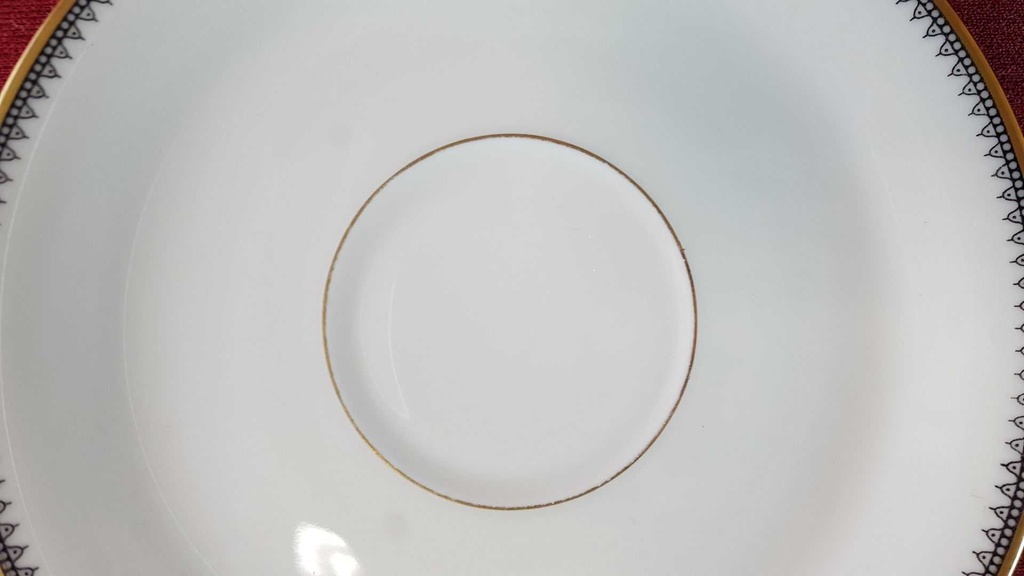 [45815336] Untertasse Goldrand 15 cm Eschenbach Alte Formen 010171 Schwarze Ranke gebraucht - gut Bild 3