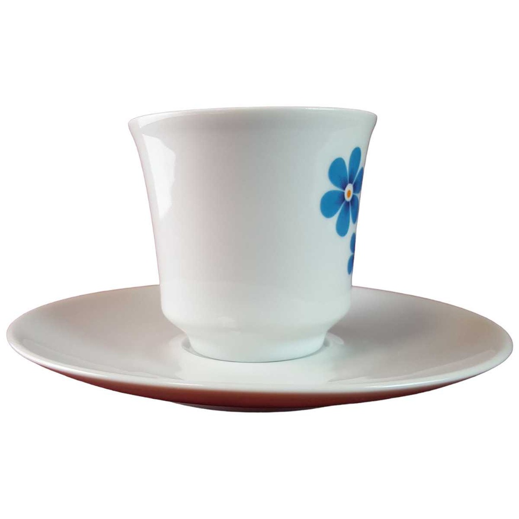 [45815342] Kaffeetasse mit Untertasse Tasse & Winterling Röslau Blaue Blumen Blau gebraucht - gut Bild 2