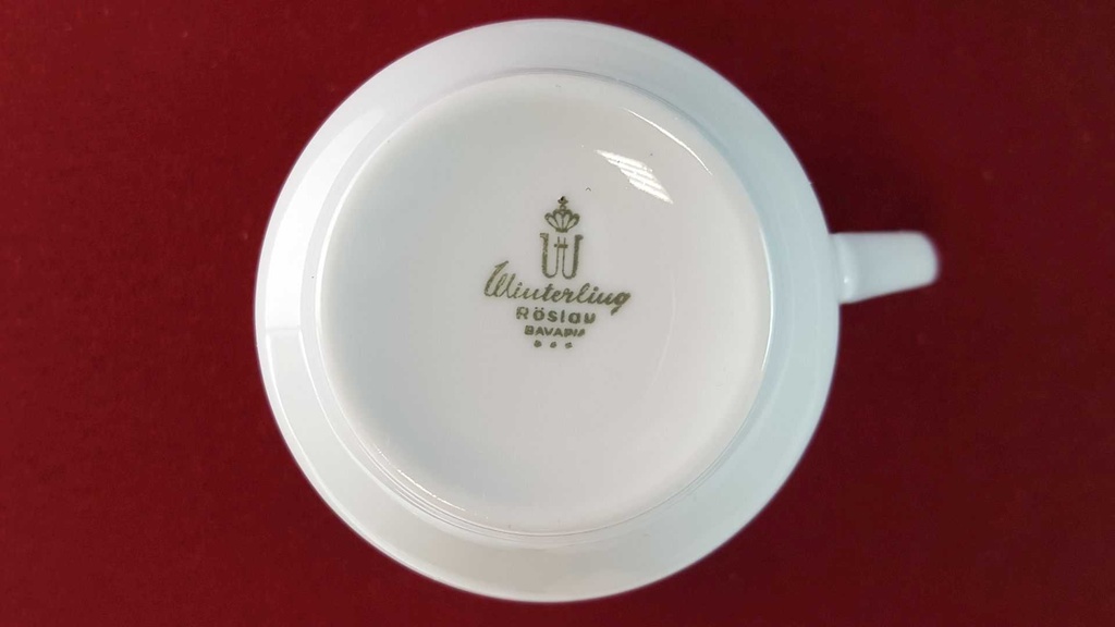[45815342] Kaffeetasse mit Untertasse Tasse & Winterling Röslau Blaue Blumen Blau gebraucht - gut Bild 7