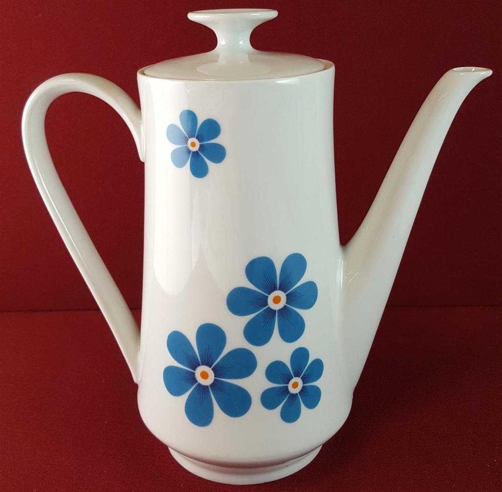 [45815343] Kaffeekanne 1,3 L Winterling Röslau Blaue Blumen gebraucht - sehr gut Bild 3