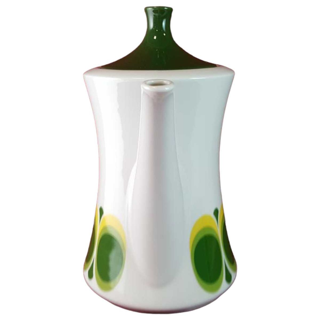 [45815348] Kaffeekanne 1,2 L Seltmann Weiden gelb grün Dekor 07 42761 Retro gebraucht - sehr gut Bild 2