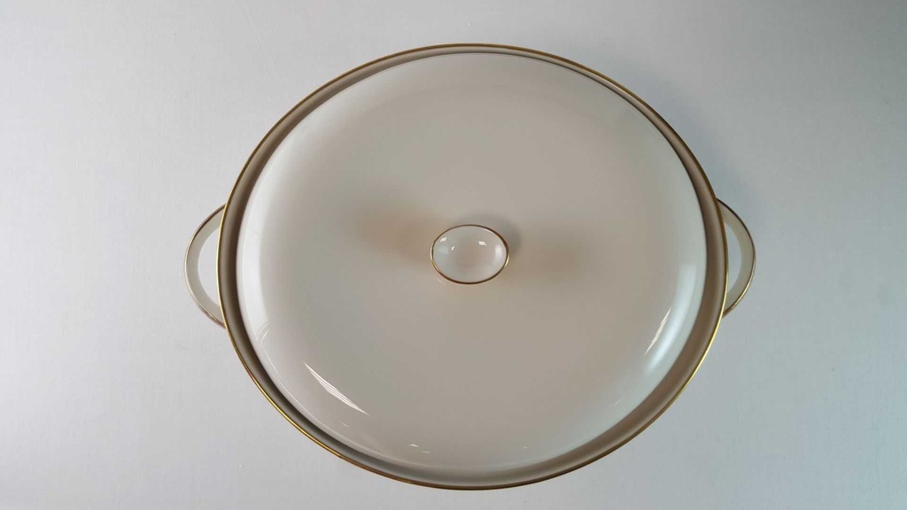 [45815359] Ragoutterrine Suppenterrine Suppenschüssel Servierschüssel Goldrand 1,2 L Eschenbach Alte Formen W309 Beige gebraucht - gut Bild 3