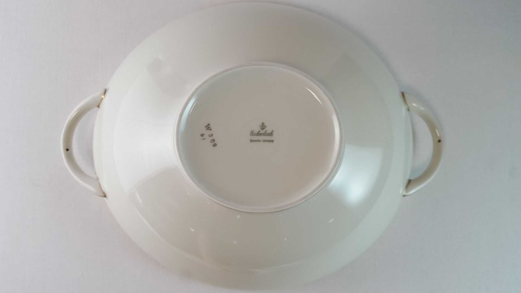 [45815359] Ragoutterrine Suppenterrine Suppenschüssel Servierschüssel Goldrand 1,2 L Eschenbach Alte Formen W309 Beige gebraucht - gut Bild 5