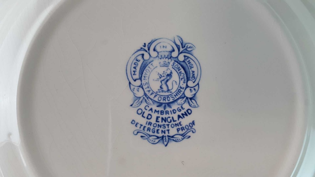 [45815367] Suppenteller 24,2 cm Myott Cambridge Old England Blau gebraucht - akzeptabel Bild 7