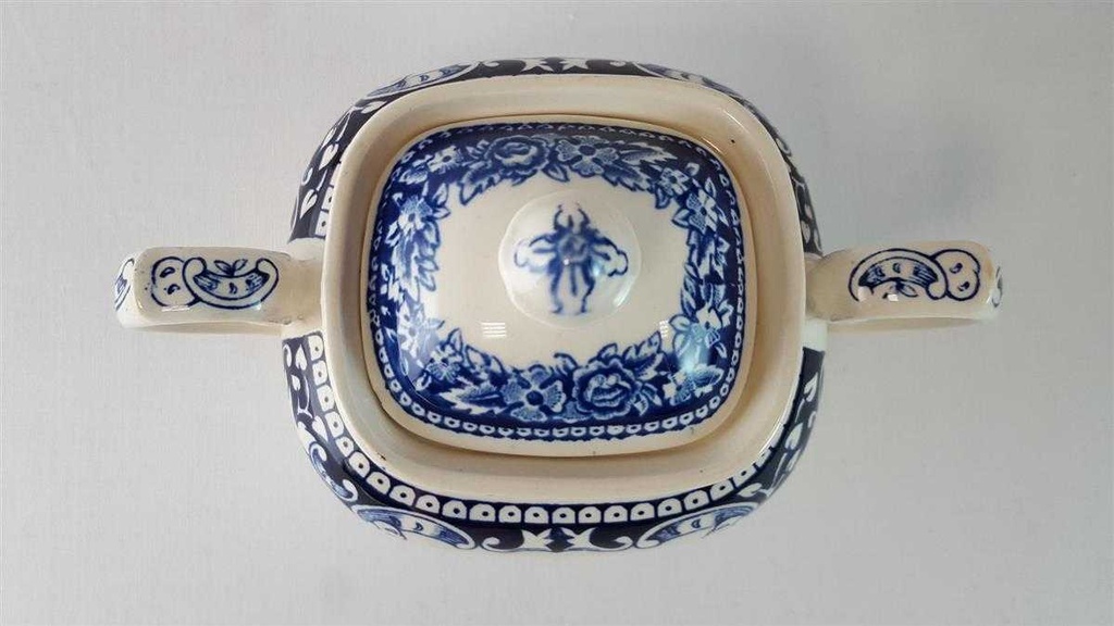 [45815368] Zuckerdose Myott Cambridge Old England Blau gebraucht - gut Bild 6